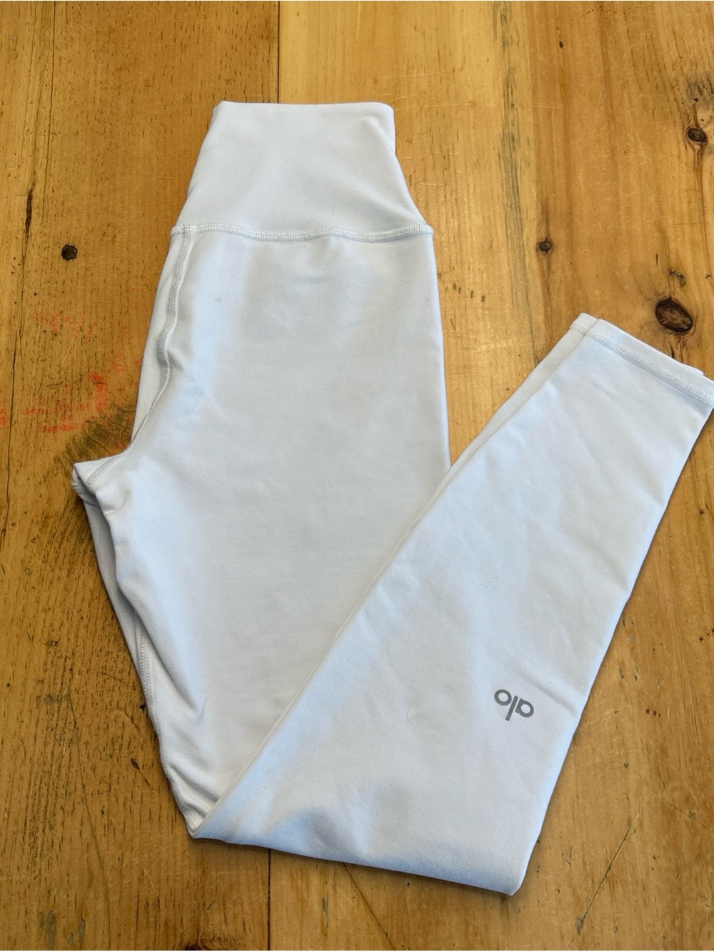 Alo Yoga High Waist Airbrush Leggings XS Bone White Athletic Yoga Pants RN87370